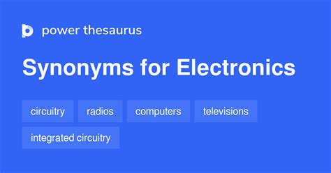 Electronics Synonyms: 18 Synonyms and Antonyms for .